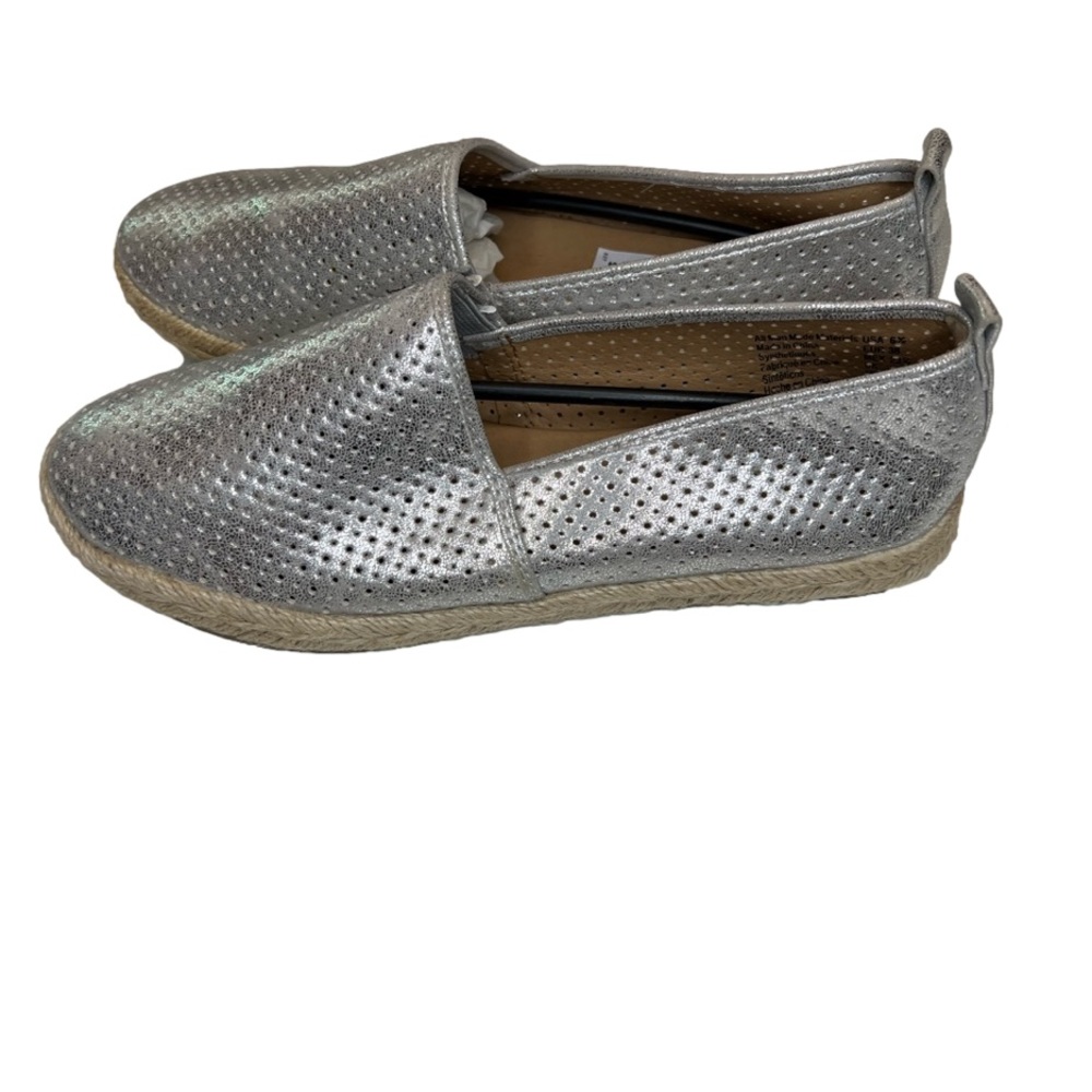 Brash espadrilles silver metallic NWT women’s size 6 1/2